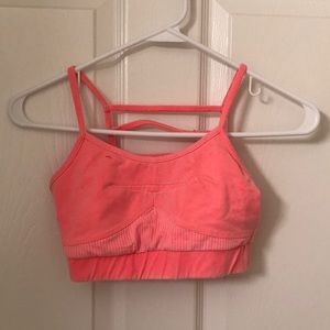 Solow coral pink sports bra